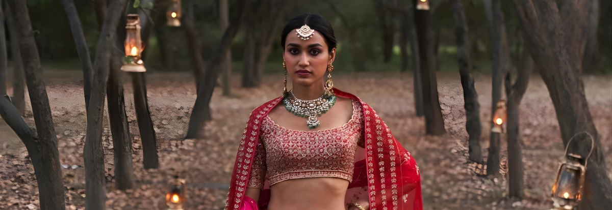 The Art of Bridal Grandeur: Discover the Timeless Beauty of Wedding Red Bridal Lehengas